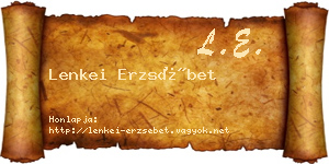 Lenkei Erzsébet névjegykártya
