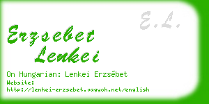 erzsebet lenkei business card